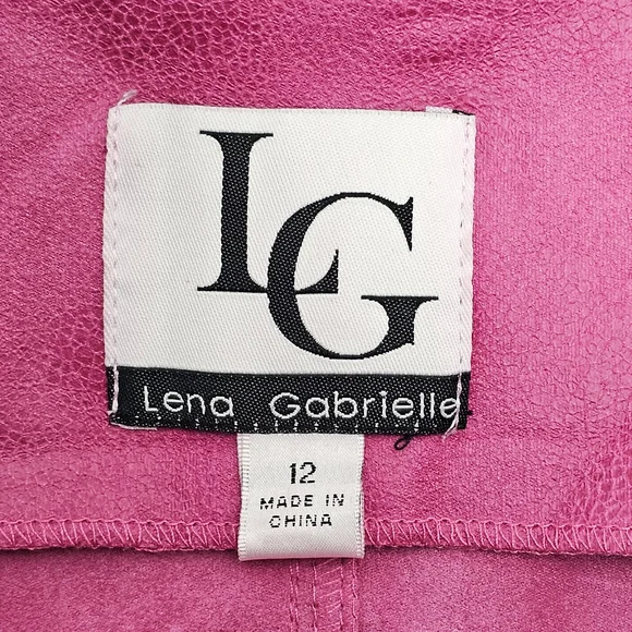 Lena Gabrielle Pink Fringe Moto Jacket – Size 12 - Picture 10 of 13